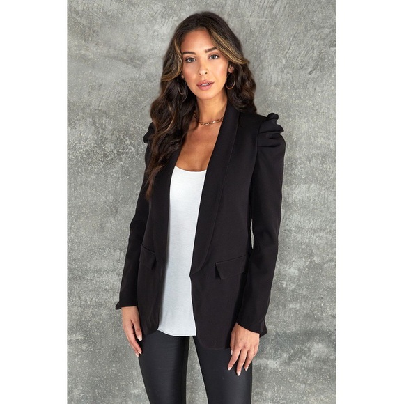 Jackets & Blazers - The Tiffany Ruched Sleeve Blazer